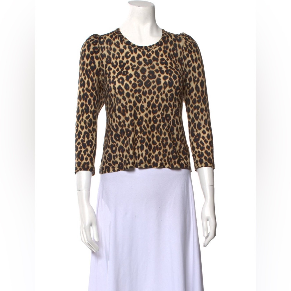 A.L.C. Animal Print Crew Neck Top, size S